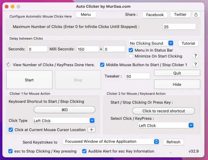 Best Auto Clicker for Macintosh to Auto Click at Current Mouse Cursor Location with Hotkey / Keyboard Shortcut