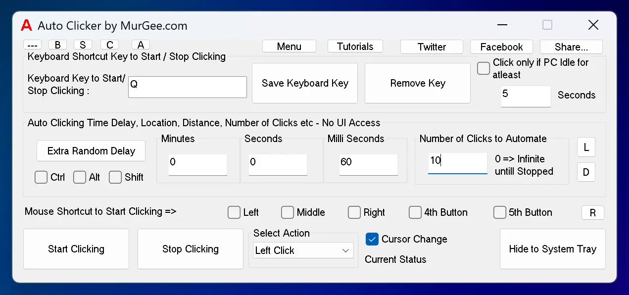 Best Auto Clicker to Auto Click at Current Mouse Cursor Location with Hotkey / Keyboard Shortcut