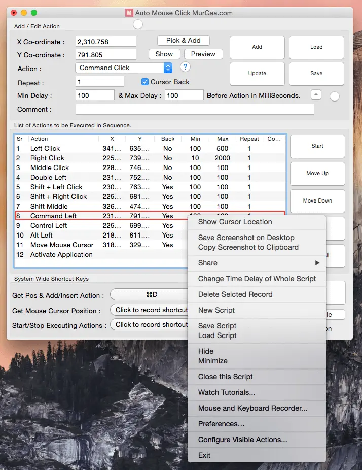 Click at Multiple Screen Locations on Mac with a Script