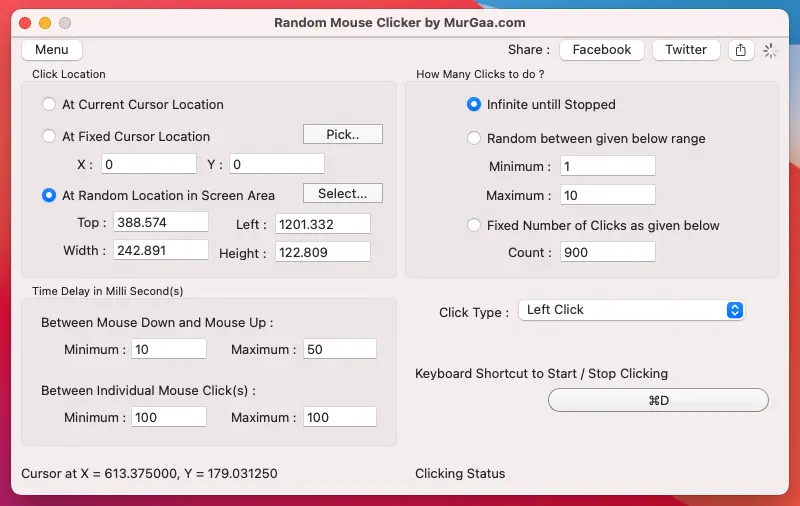 Best Auto Clicker for Macintosh to Click at Random Screen Location with Random Time Interval